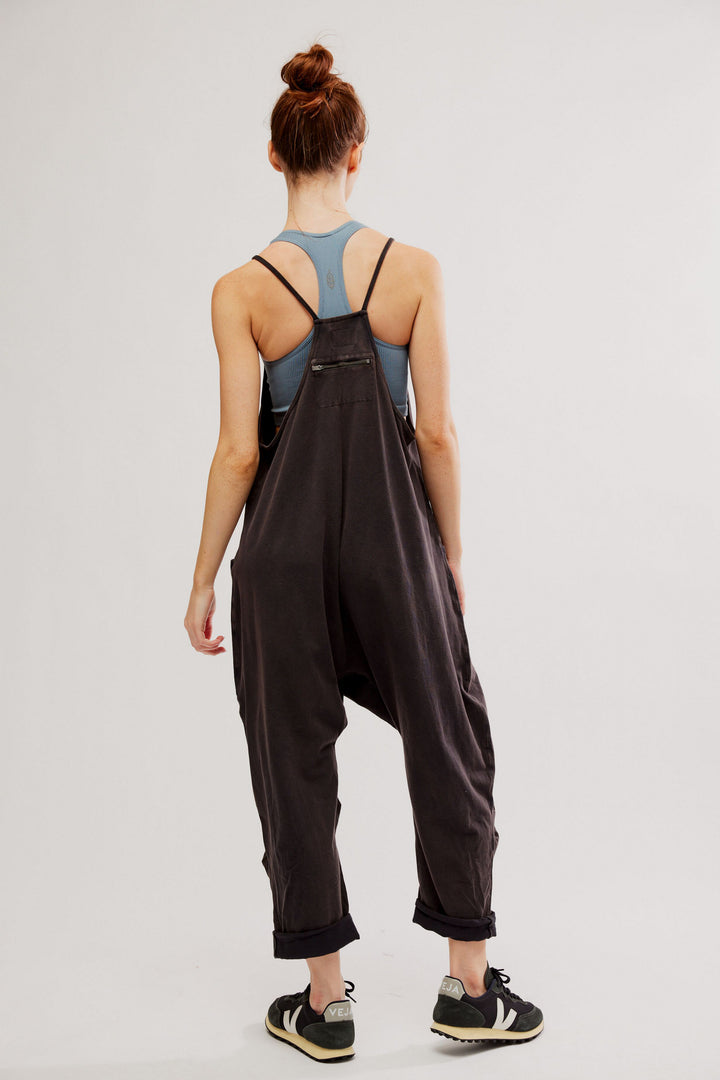 Free People Movement Hot Shot Onesie in Washed Black