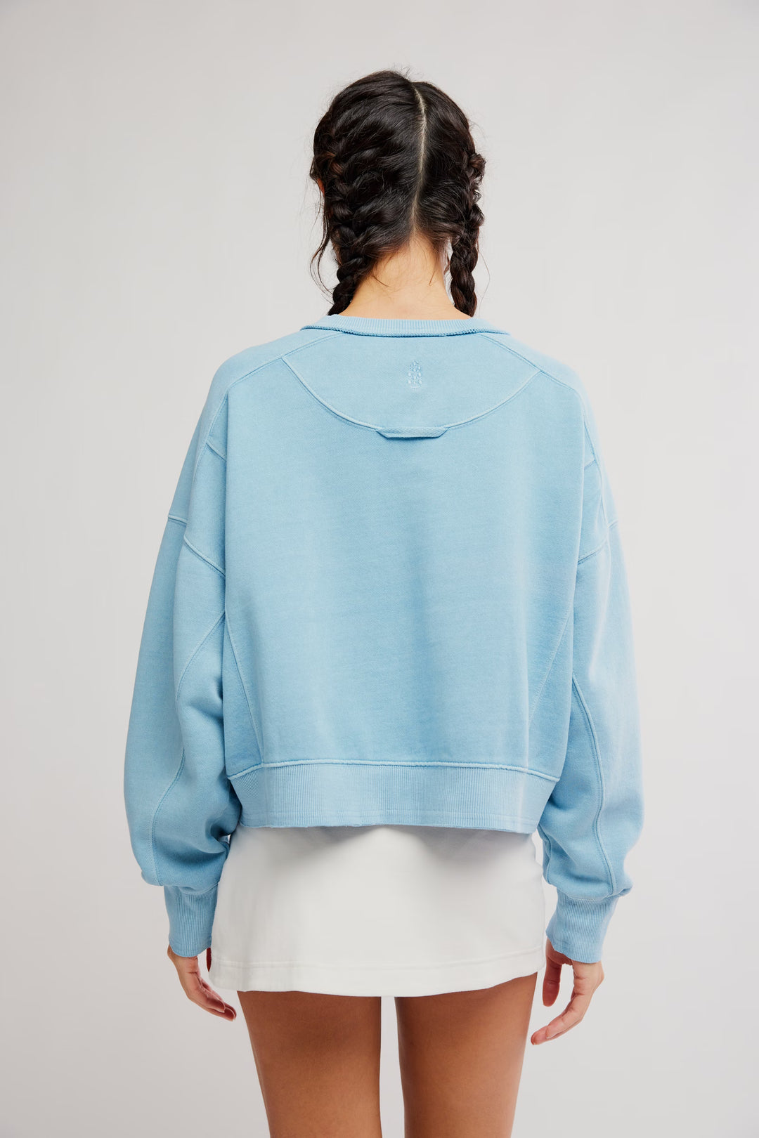 Free People Movement Intercept Pullover Sweater in Bright Blue