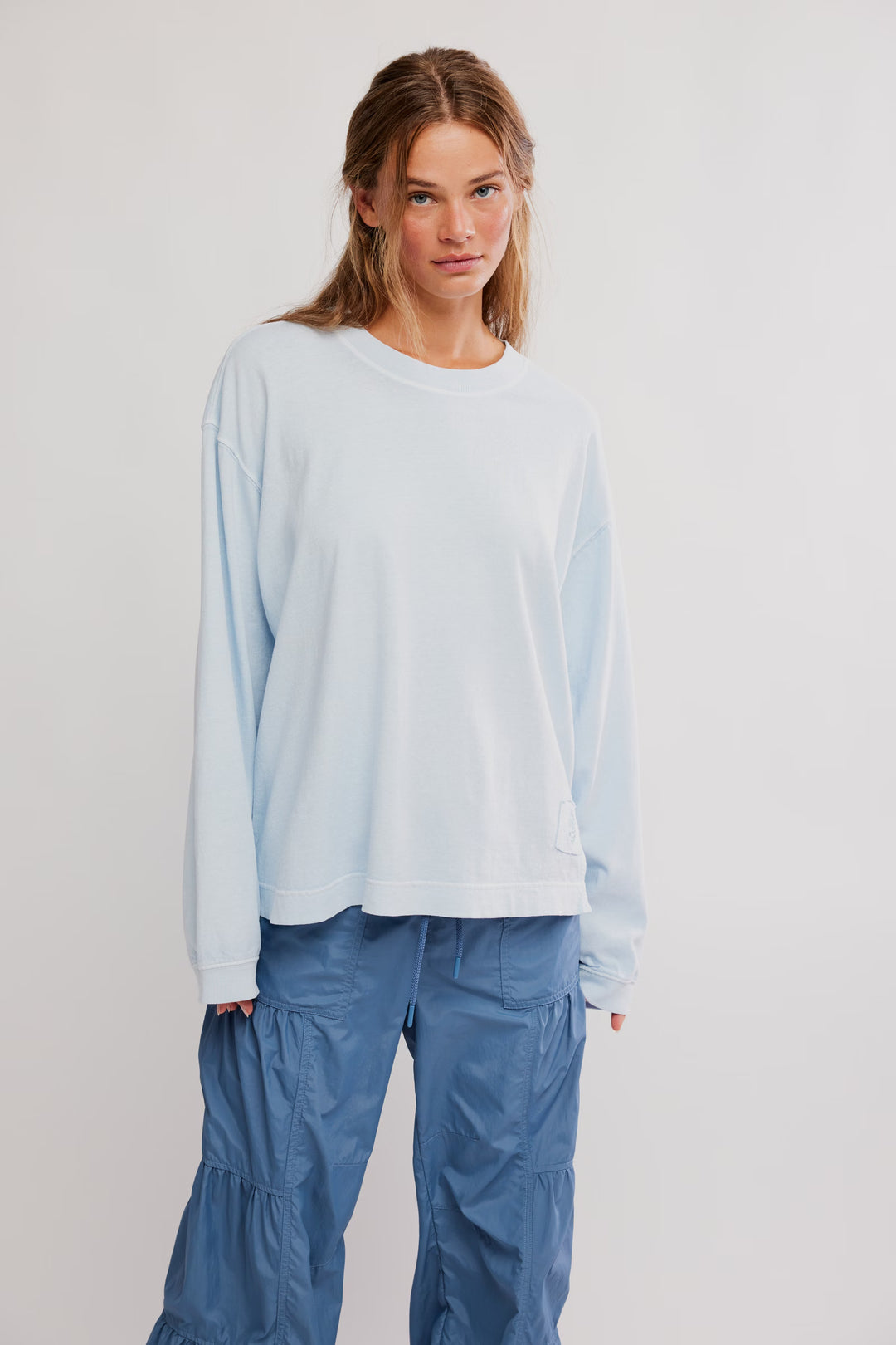 Free People Movement Hustle Layer Tee in Slate