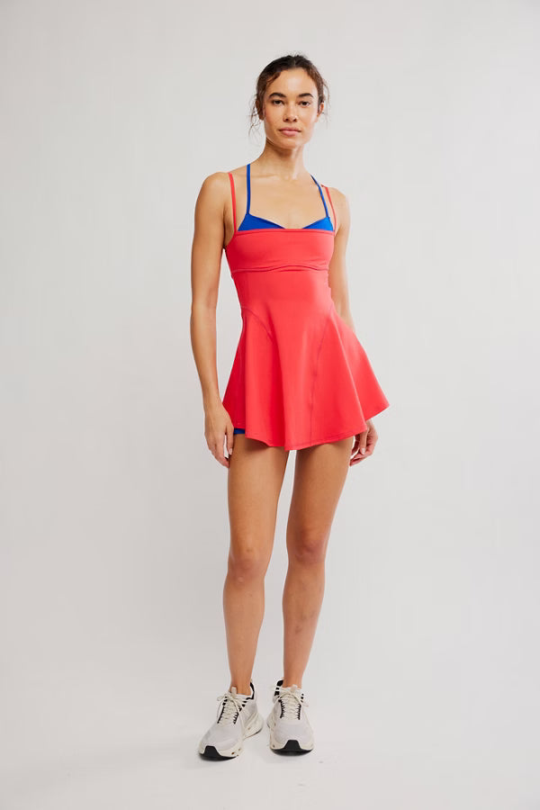 Free People Movement Baseline Tennis Dress in Grapefruit