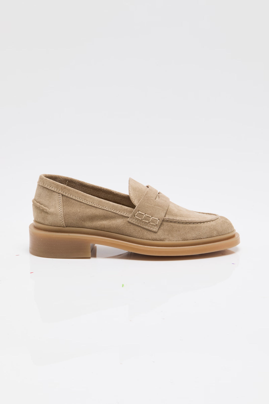 Free People Lana Loafer in Taupe Suede