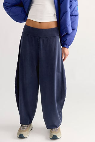 Free People Hot Shot Easy Pants in True Navy