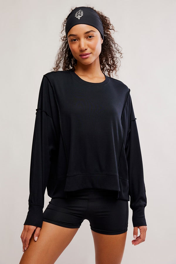 Free People Movement All My Love Tee in Black