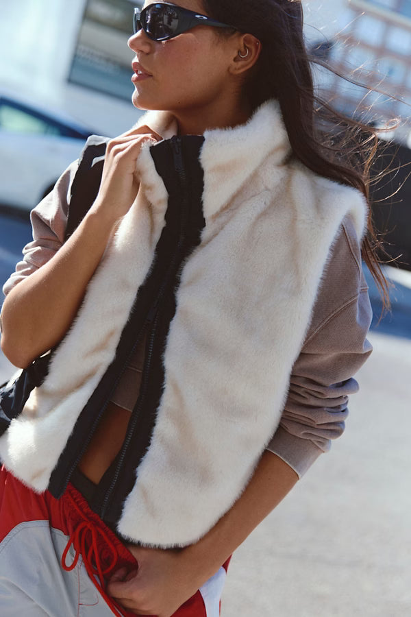 Free People Afterglow Fur Vest