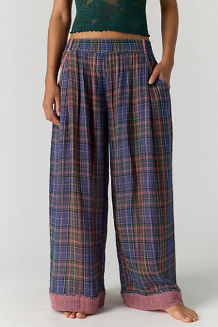 Free People One And Done PJ Pant in Midnight Combo