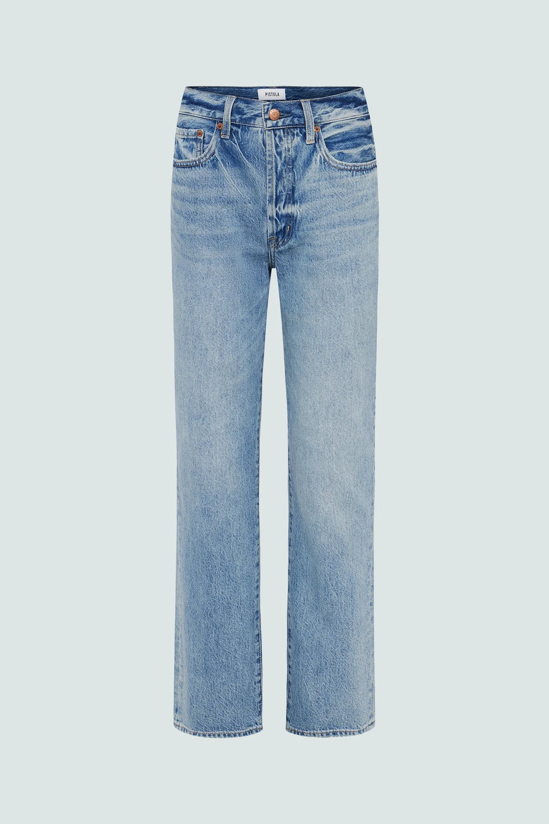 Pistola Cassie Super High Rise Straight Jean in Bramble