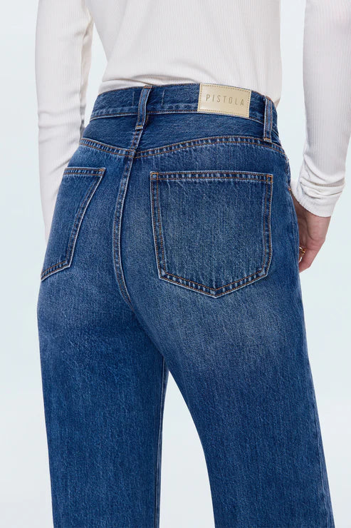Pistola Cassie Crop Super High Rise Straight Jean in Fairview