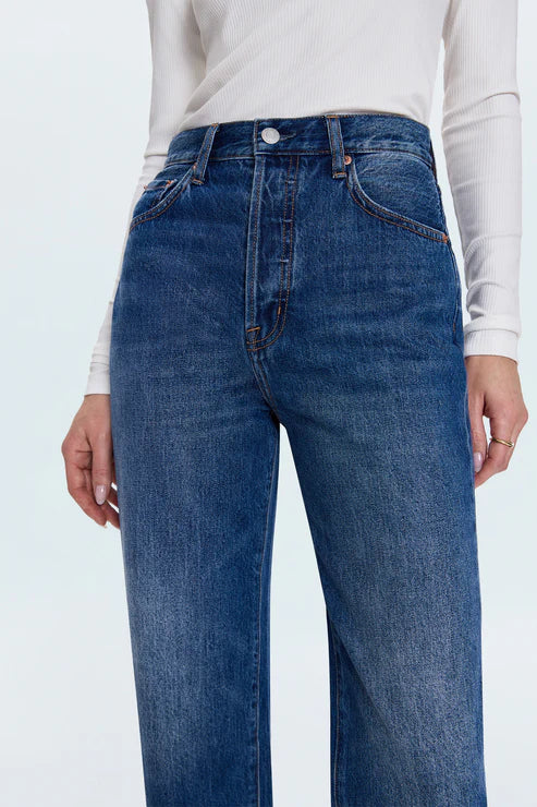 Pistola Cassie Crop Super High Rise Straight Jean in Fairview