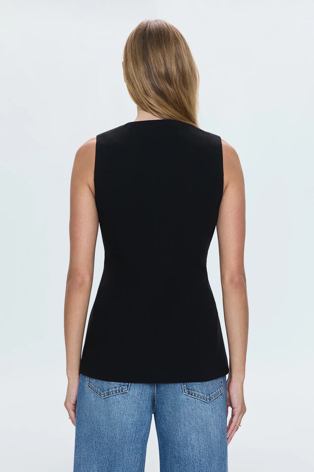 Pistola Lila Fitted Vest in Black