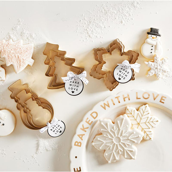Gold Cookie Cutter Set of 3
