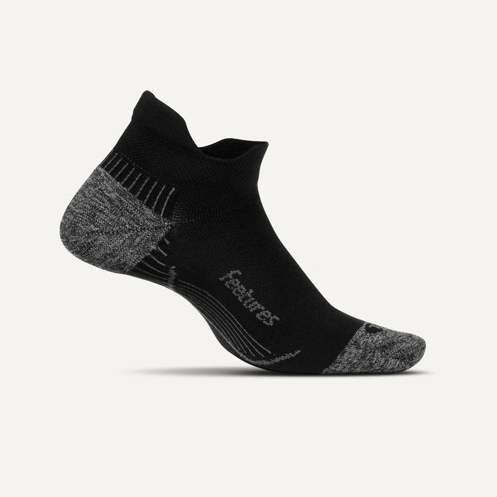 Feetures Plantar Fasciitis Relief Sock Ultra Light No Show Tab in Black