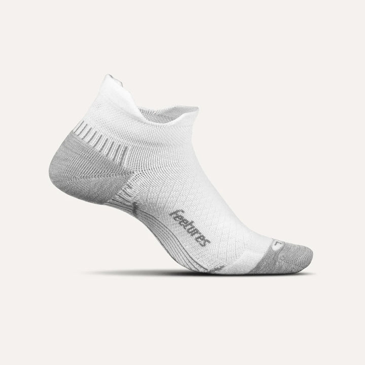 Feetures Plantar Fasciitis Relief Sock Ultra Light No Show Tab in White