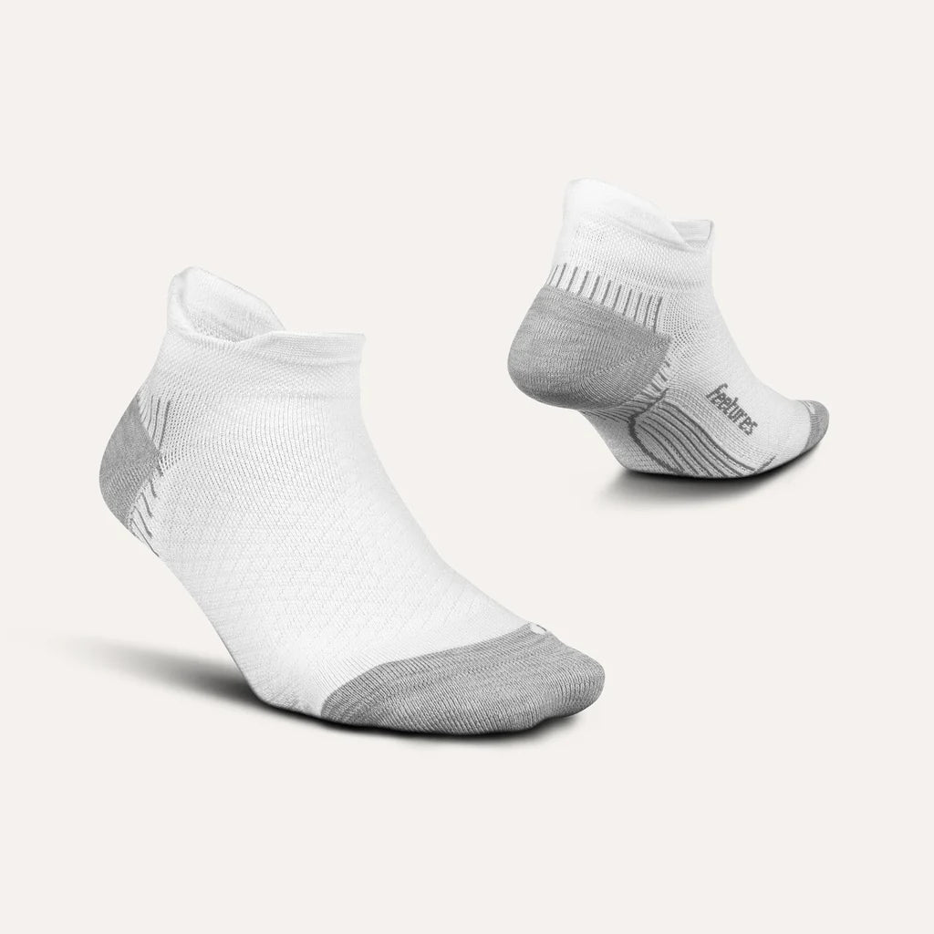 Feetures Plantar Fasciitis Relief Sock Ultra Light No Show Tab in White
