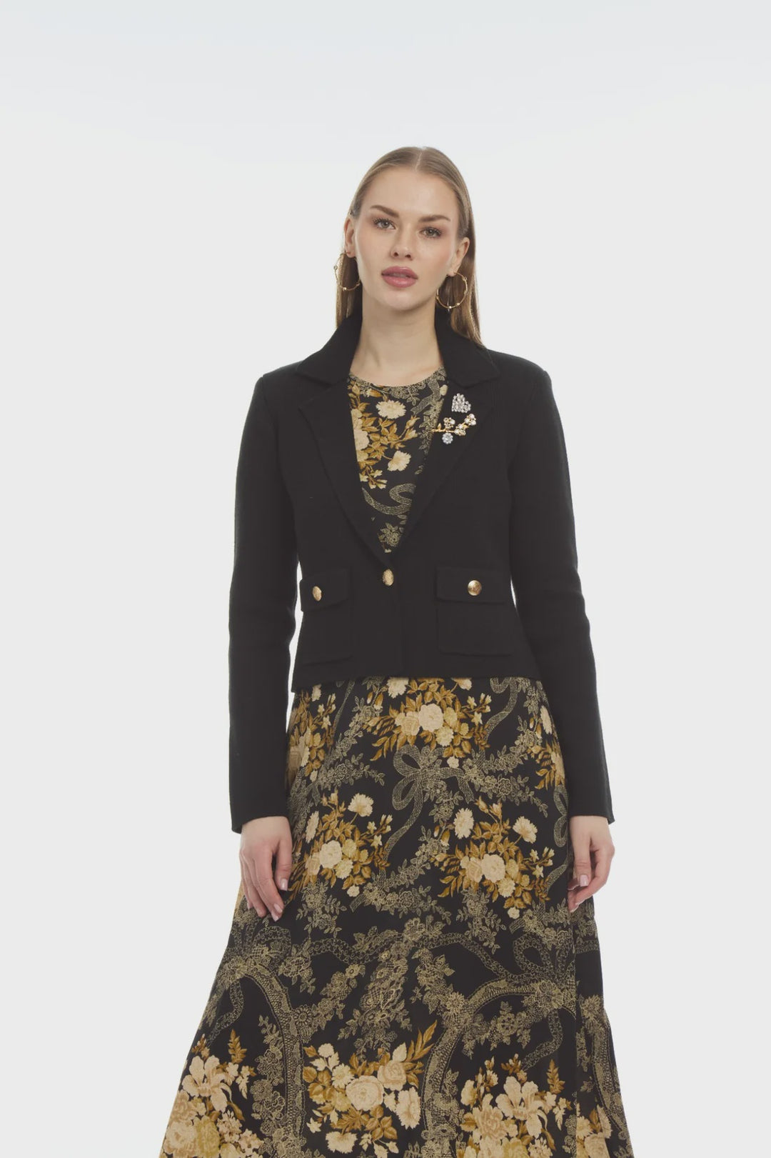 Patty Kim Ecole Crop Knit Blazer