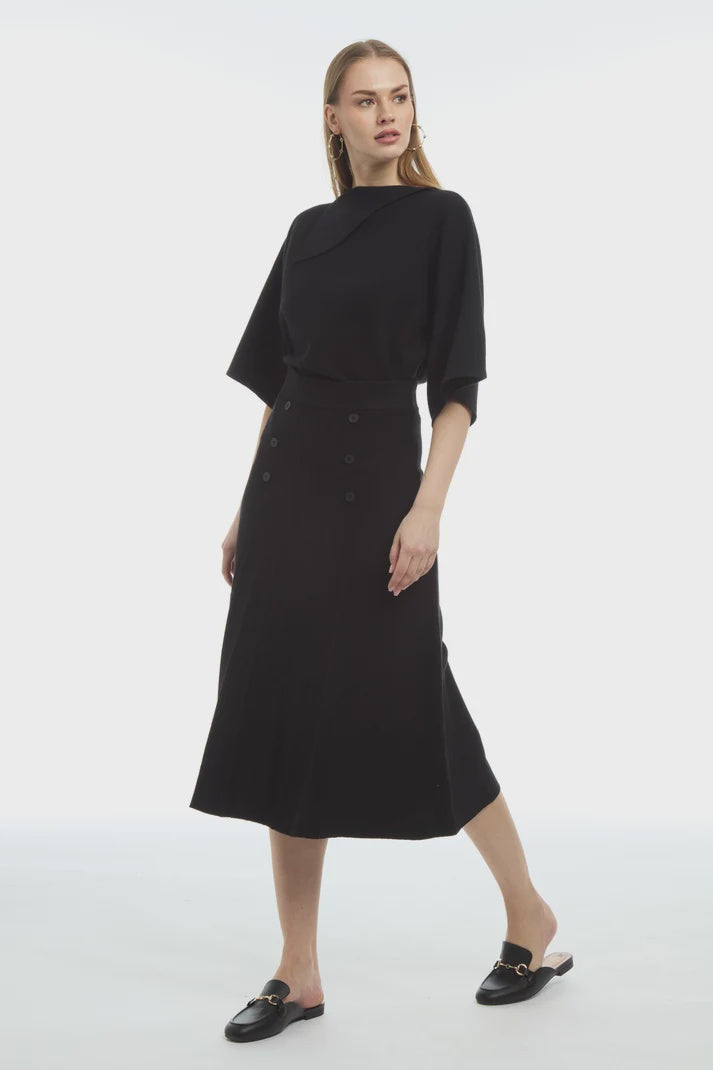 Patty Kim Babette Knit Top in Black