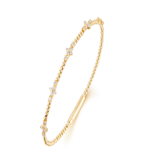 Heera Moti Small Flower Diamond Bracelet