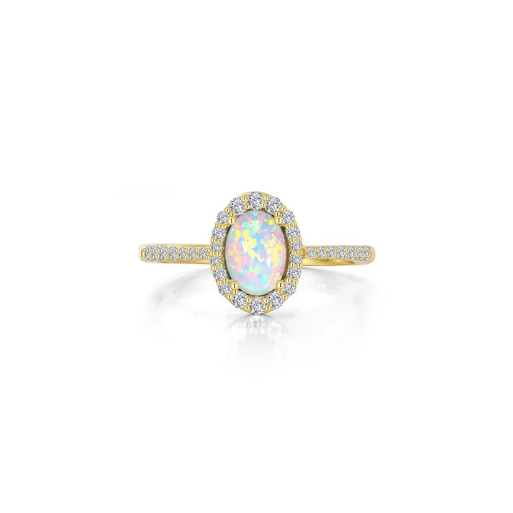 Lafonn 1.92CTW Opal Halo Engagement Ring
