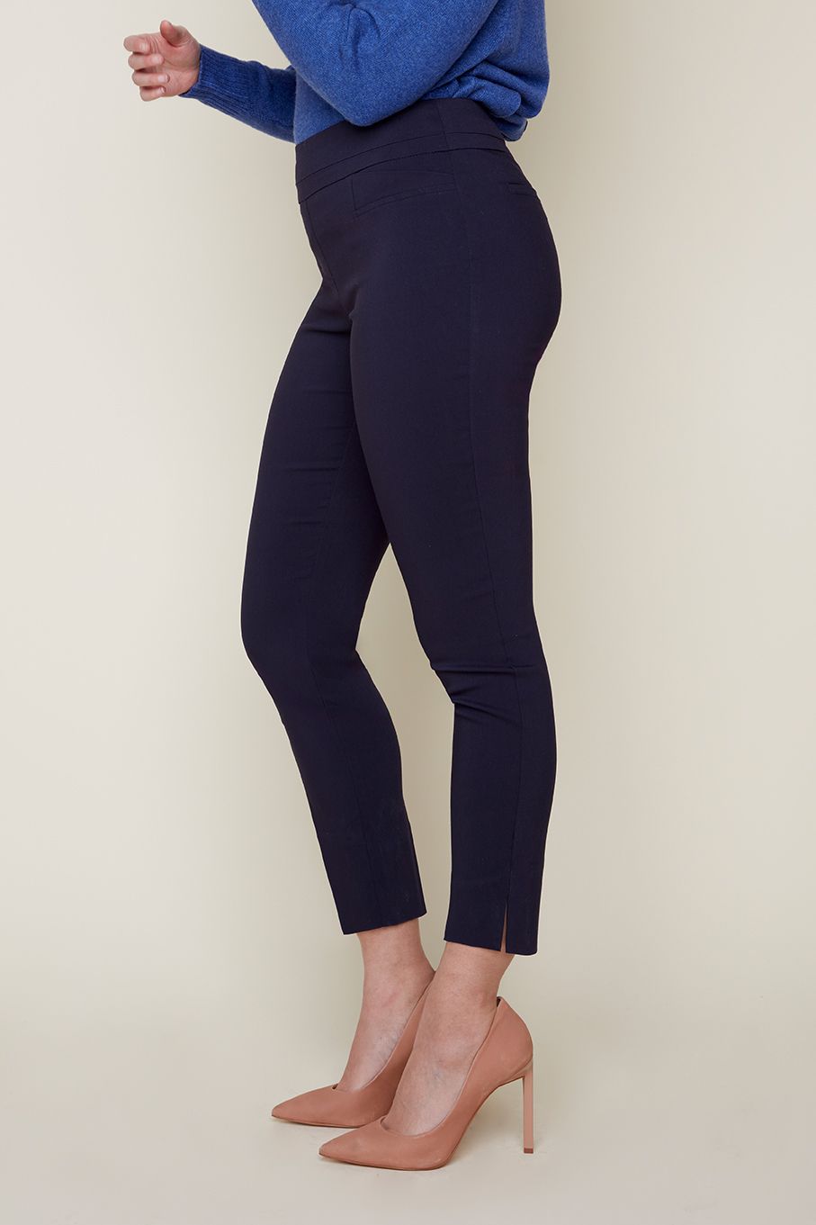 Renuar Ankle Length Pant in Midnight Navy