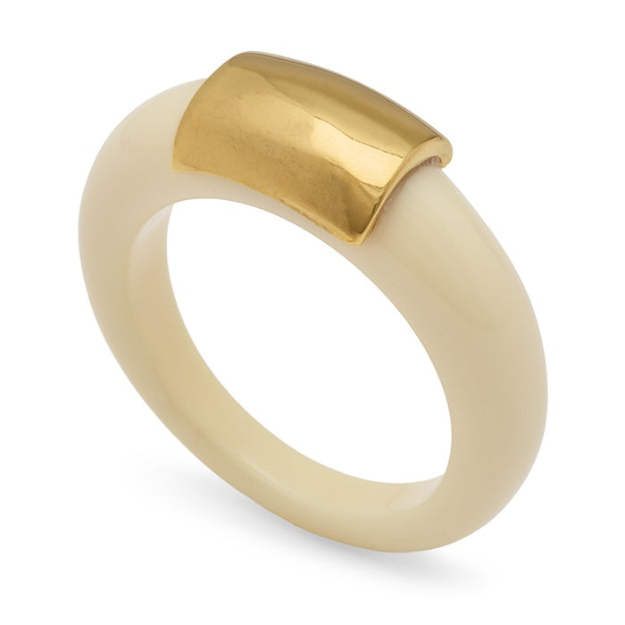 Lucas Jack Ivory Resin Ring