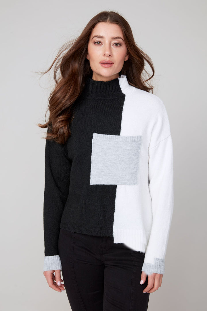 Renuar Contrast Black Sweater