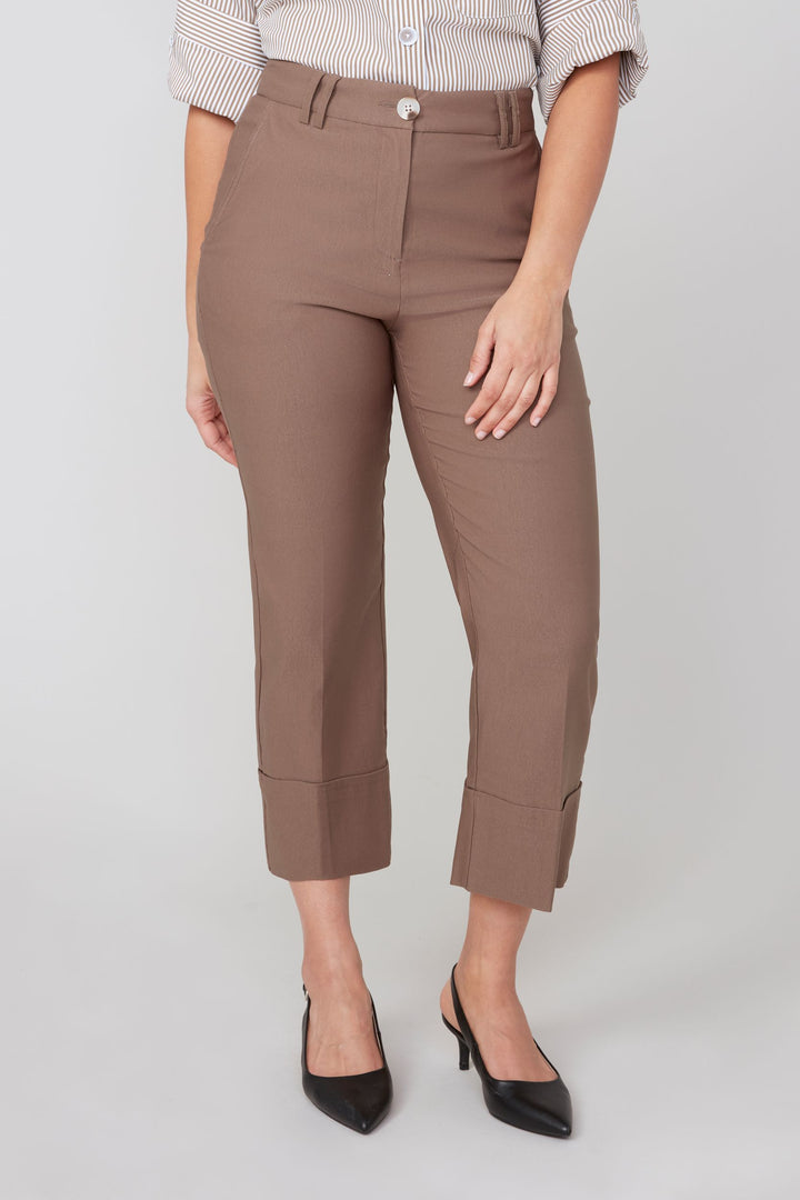 Renuar Cuffed Ankle Pant in Fossil