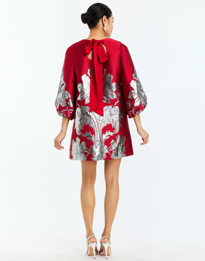 Mestiza Rosanna Mini Dress in Burgundy Arbor
