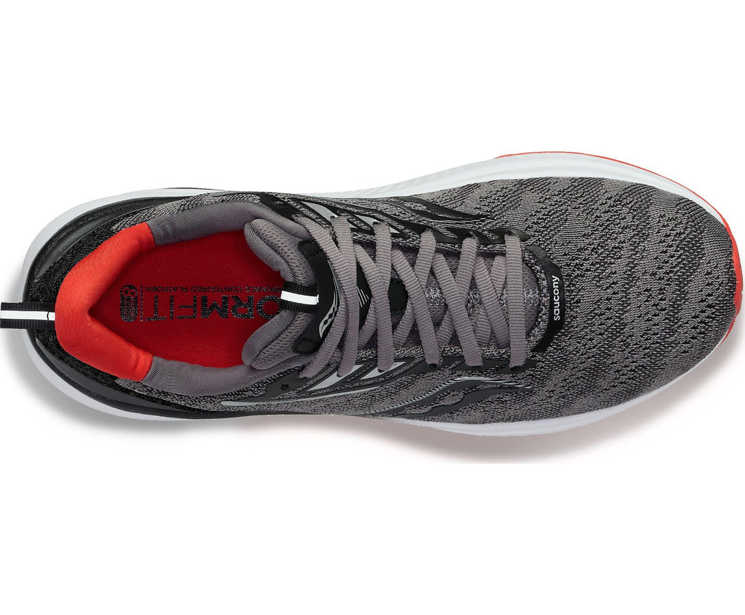 Men's Saucony Echelon 9 Running Shoe in Charcoal Redsky