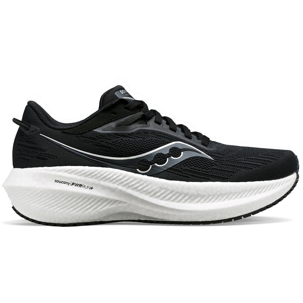 Men's Saucony Triumph 21 Running Shoe in Black White