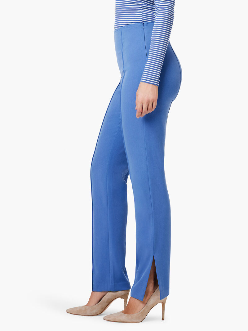 Nic + Zoe 31" Avenue Side Slit Straight Pant in Morning Glory