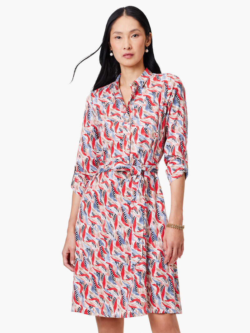 Nic + Zoe Coral Waves Live In Shirt Dress