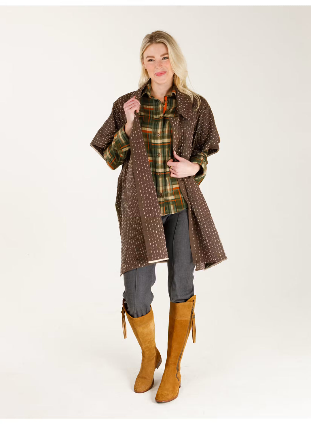 Holly Shae Sela Coat Long in Chocolate Brown