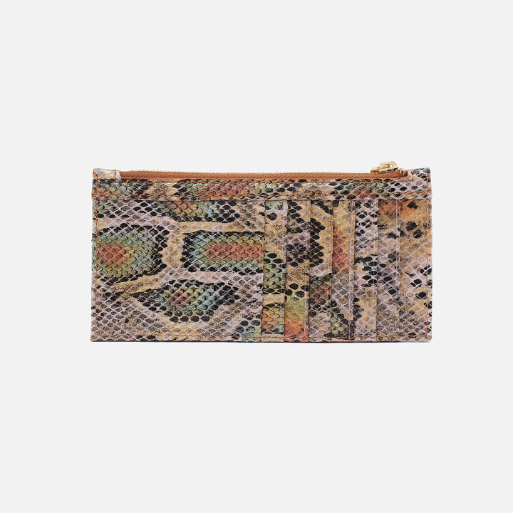 Hobo Carte Card Case in Opal Snake Print