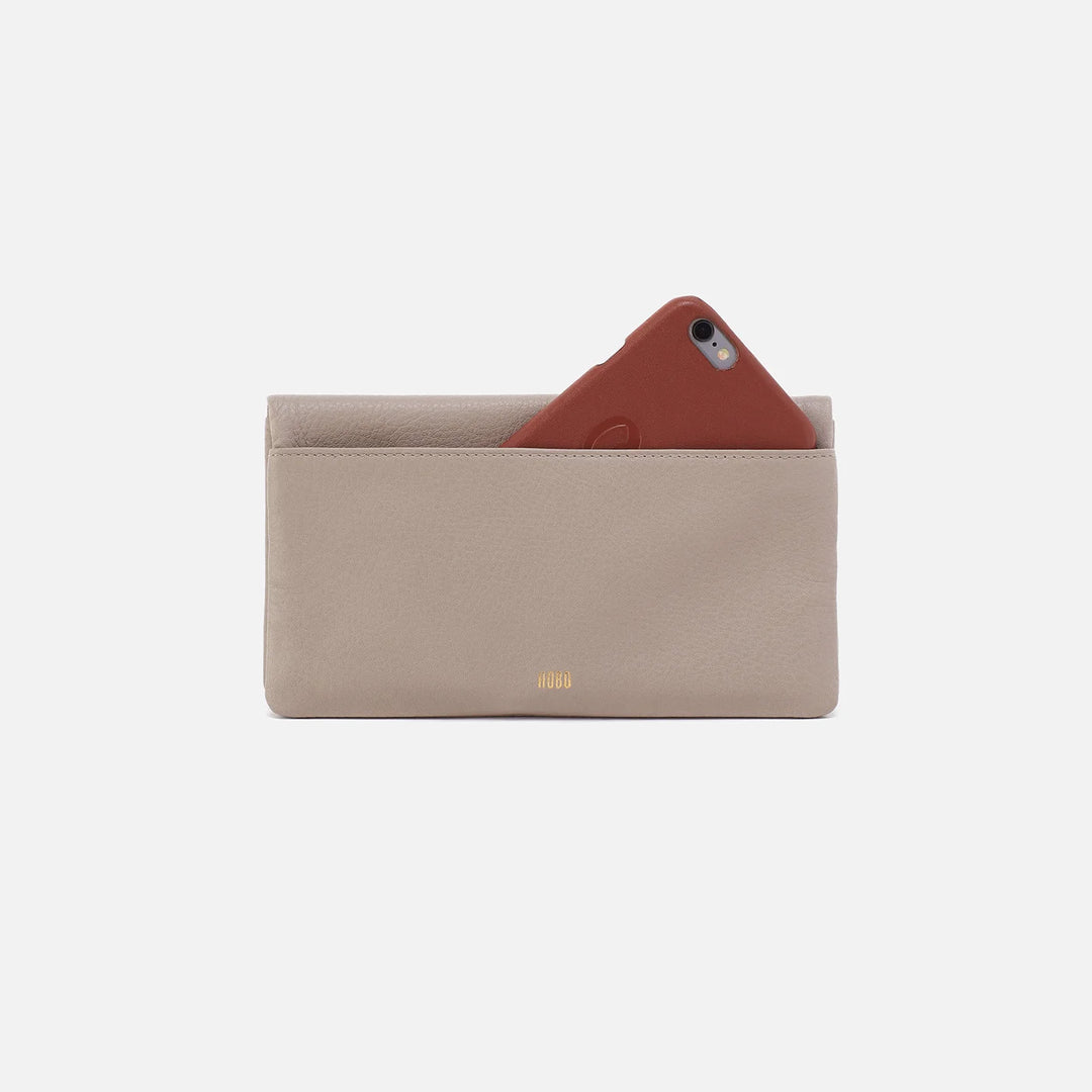 Hobo Lumen Continental Wallet In Taupe