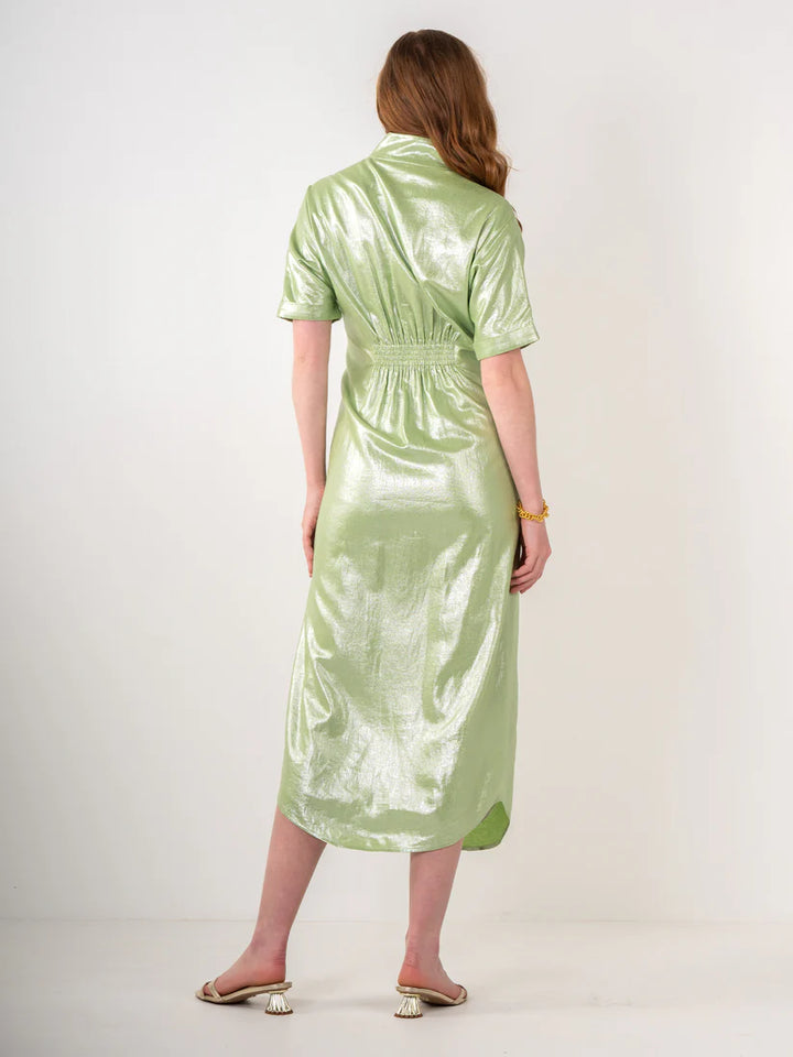 Emily Mccarthy Georgia Dress in Opal Green