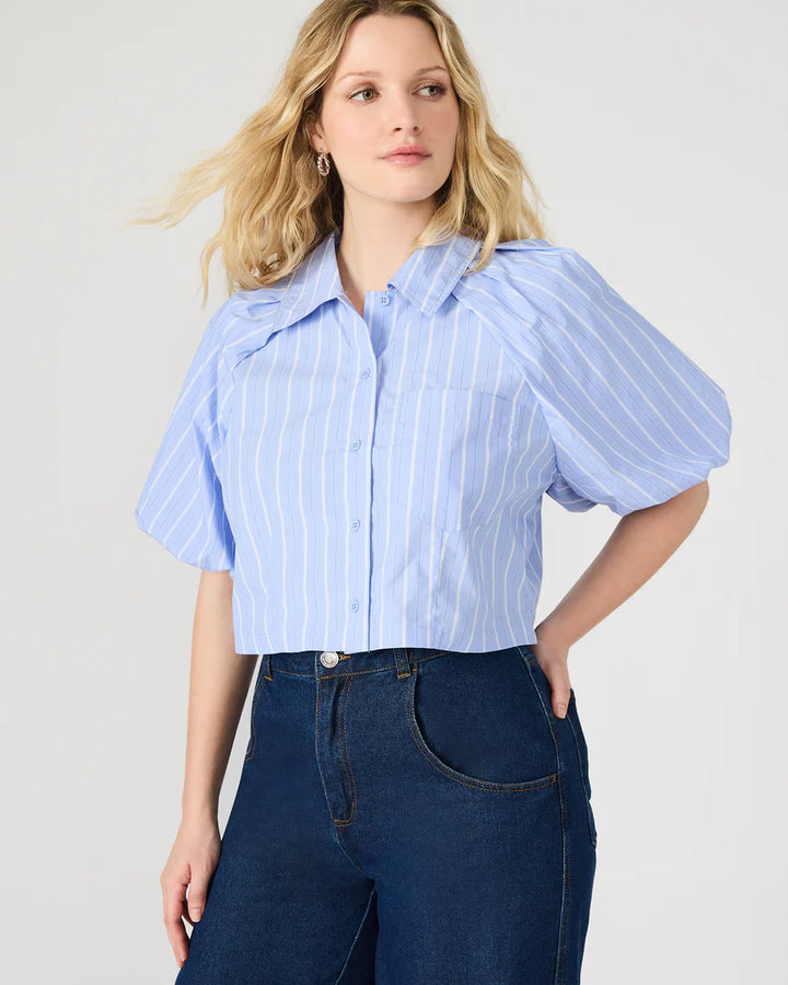 Steve Madden Reece Top in Soft Blue