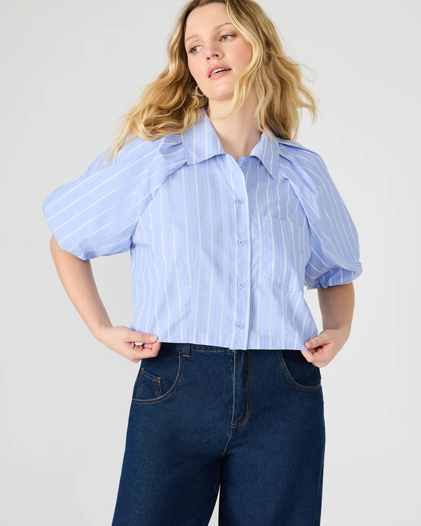 Steve Madden Reece Top in Soft Blue