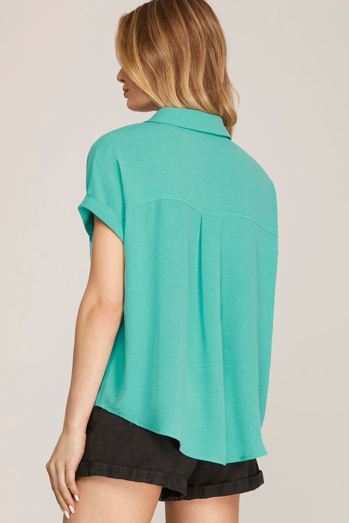 Happy To Be Here Top in Aqua