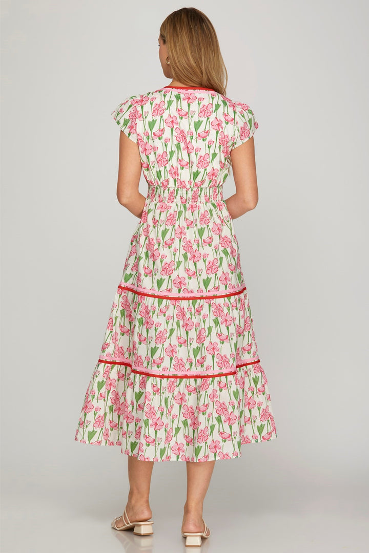 This Is The One Pink Floral Printed Dress