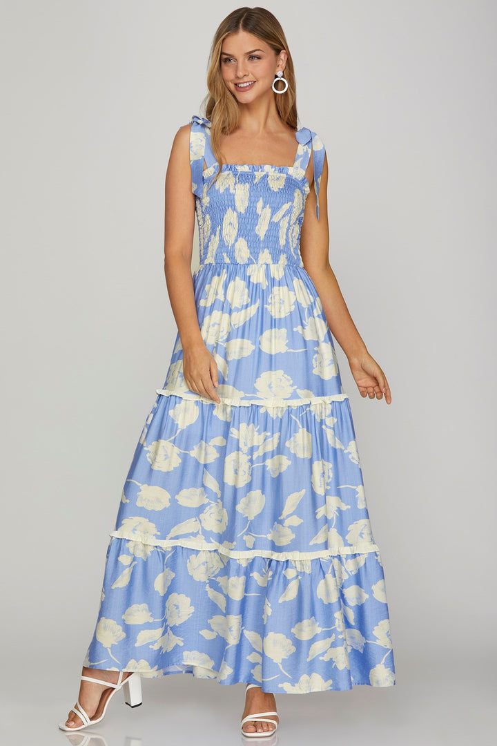 Into The Breeze Blue Maxi Dress
