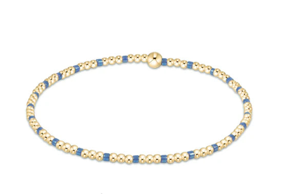 Enewton Hope Sincerity Pattern 2mm Bead Bracelet- Bright Blue