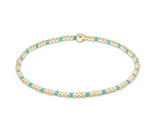 Enewton Hope Sincerity Pattern 2mm Bead Bracelet- Turquoise