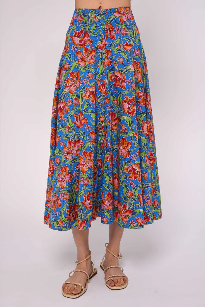 Love The Label Tricia Long Skirt in Archive Tulip Liberty Print