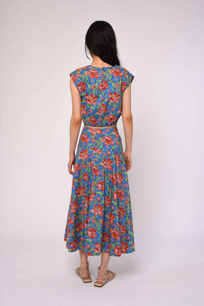 Love The Label Tricia Long Skirt in Archive Tulip Liberty Print