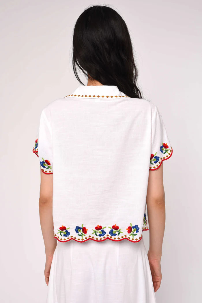 Love The Label Vera Top in May Morris Embroidery