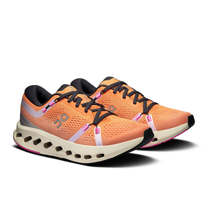 Women's On Cloudsurfer 2 Running Shoe in Tangerine | Ivory