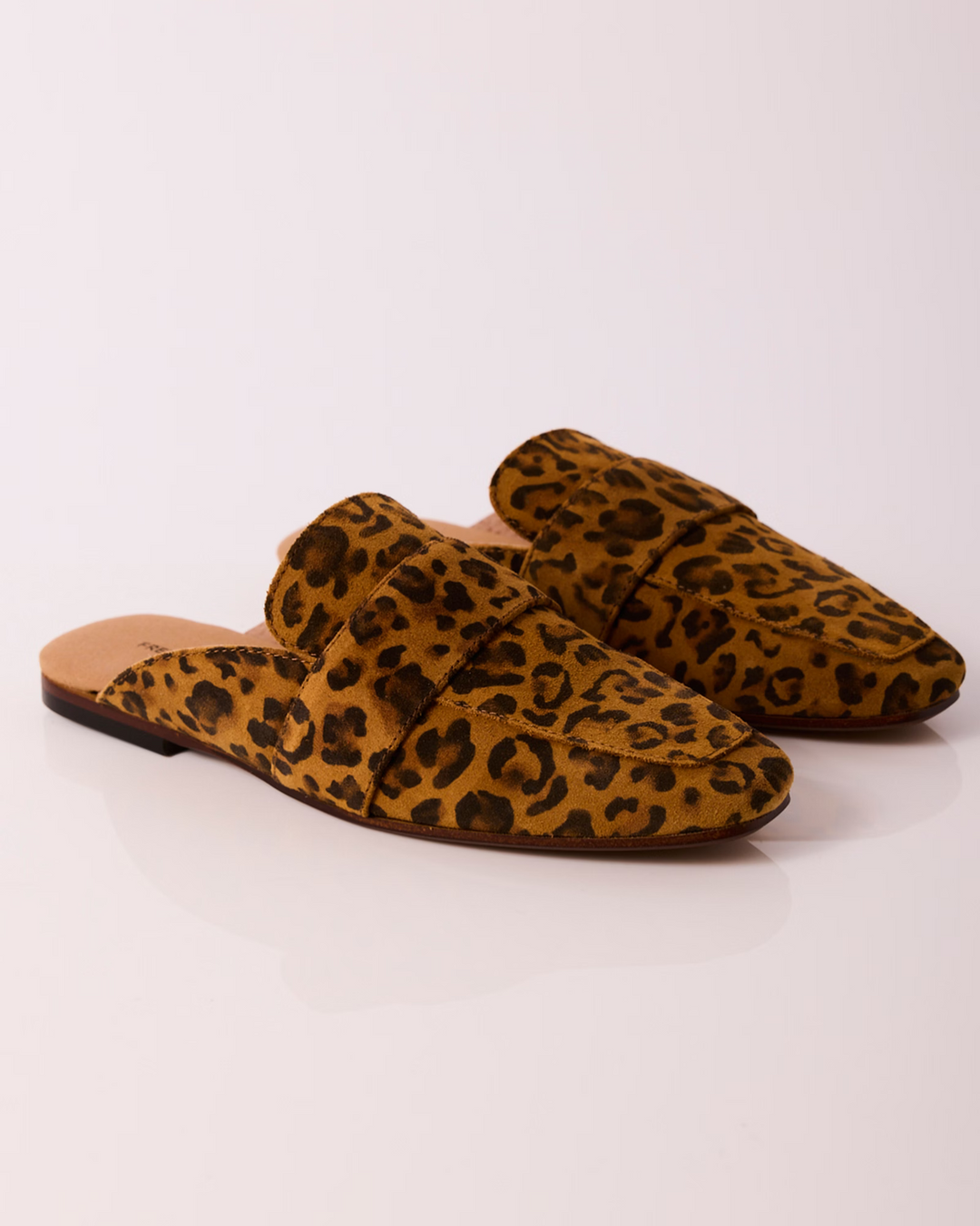 Free People At Ease Embossed Loafers in Leopard Suede