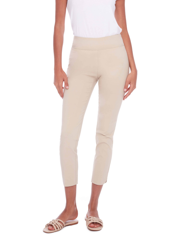UP! Solid Slim Ankle Pant in Stone