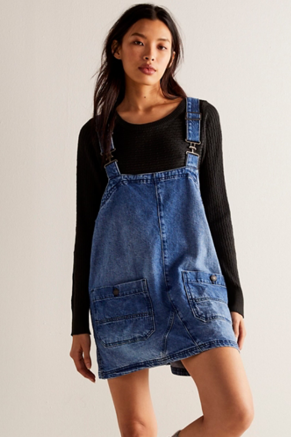 Free People We The Free Overall Smock Mini Railroad