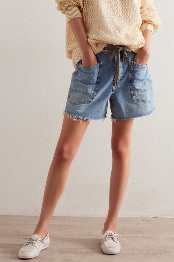 Free People Moxie Shorts in Truest Blue