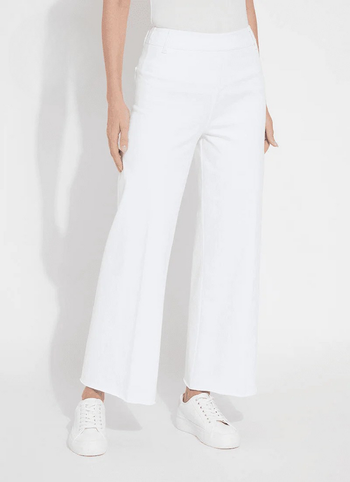 Lysse Erin Hi Waist Wide Leg Denim Pant (28" Inseam) in White